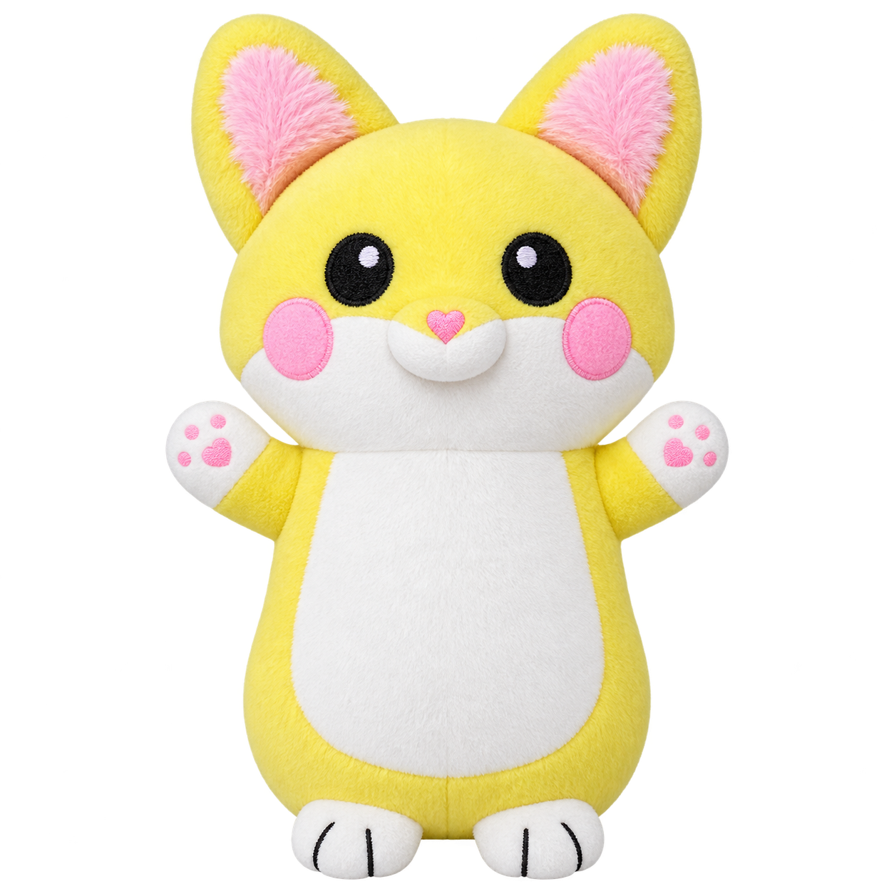Glow Buddy Little Fox — a soft yellow fox plush you can draw on with light